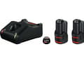 Miniatyrbilde 1 av 2: Bosch 1 600 A01 9R8, Batteri- og ladersett, Lithium-Ion (Li-Ion), 2 Ah, 12 V, Bosch, Sort