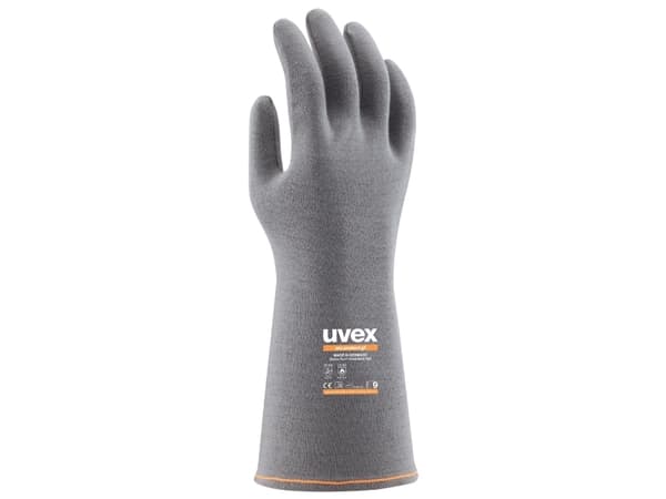 Uvex 60838, Isolerende hansker, Grå, Ildbestandig, Akryl, Bomull, Stoff