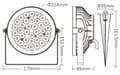 Pikkukuva 4 / 4: Synergy 21 LED-puutarhalamppu 15W RGBWW CCT langattomalla ja WLAN IP65 Zigbee 30 24 GHz HFMilightMiboxerilla