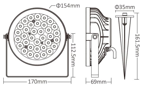Synergy 21 LED-puutarhalamppu 15W RGBWW CCT langattomalla ja WLAN IP65 Zigbee 30 24 GHz HFMilightMiboxerilla