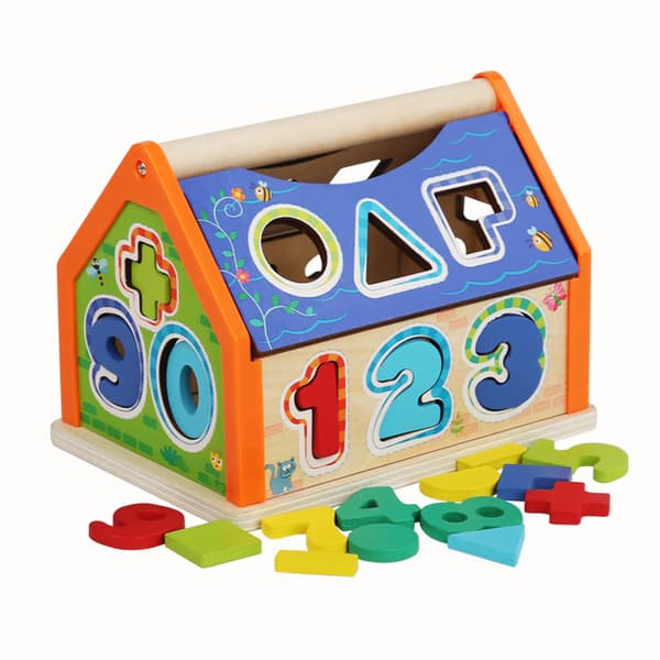 Blockbuilding siffror lärande pussel