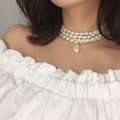 Miniatyrbild 9 av 10: Halsband klassisk pärlor
