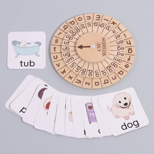 English spelling game pussel