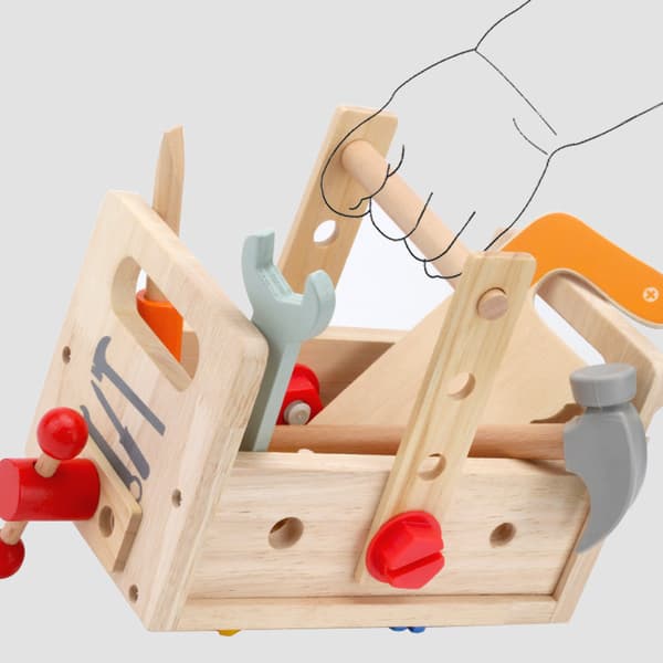 Trä toolbox pussel