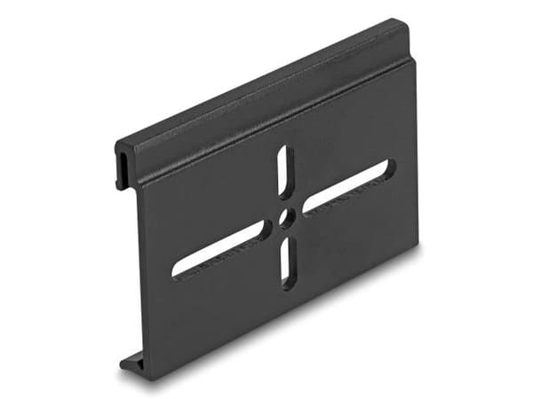Delock - Monteringsklämma - aluminium, 70 x 47,8 mm - kan monteras på DIN-skena - svart