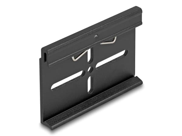 Delock - Monteringsklämma - aluminium, 70 x 47,8 mm - kan monteras på DIN-skena - svart