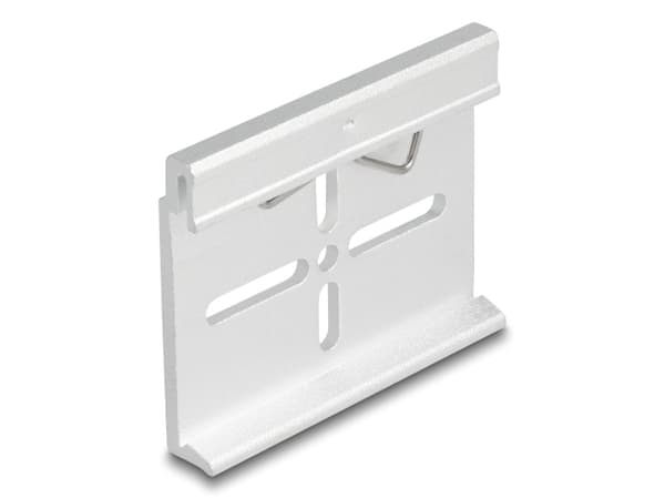 Delockin alumiininen kiinnitysklipsi 60,0 x 47,8 mm:n kattokiskoon hopea
