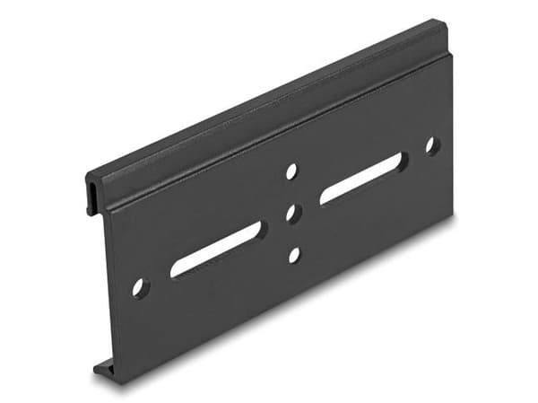 Delock - Monteringsklämma - aluminium, 100 x 47,8 mm - kan monteras på DIN-skena - svart