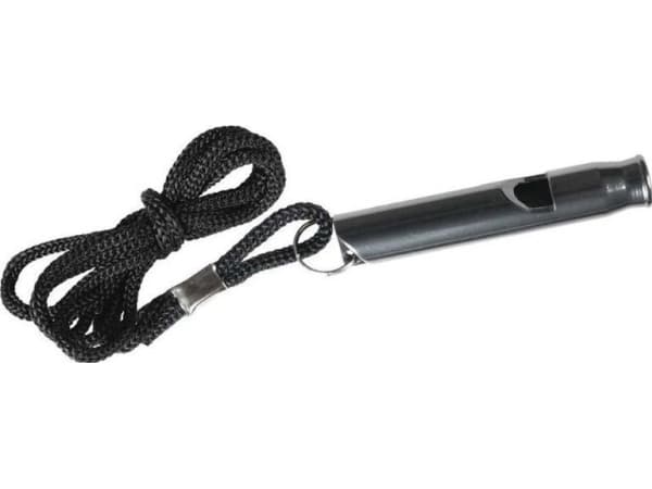 Survival Whistle - Aluminium - Svart-Sort