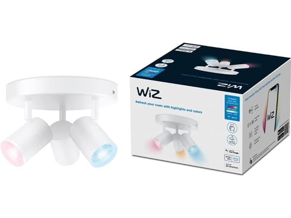 WiZ IMAGEO 3 x kohdevalaisin, pyöreä, Älykäs kohdevalo, Valkoinen, LED, Ei vaihdettavissa oleva hehkulamppu, 2200 K, 6500 K