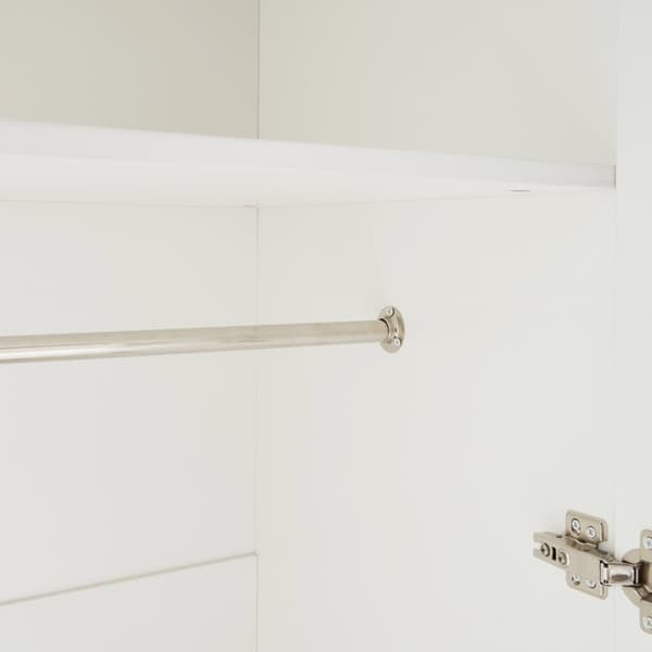 Klädskåp Finning garderob 176x80x52 cm vit [en.casa]
