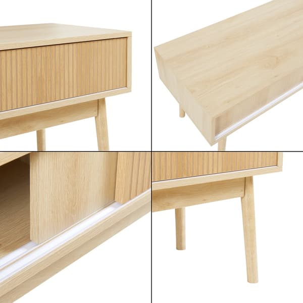 Tv-bänk Landskrona 115x40x48 cm ekfärg [en.casa]