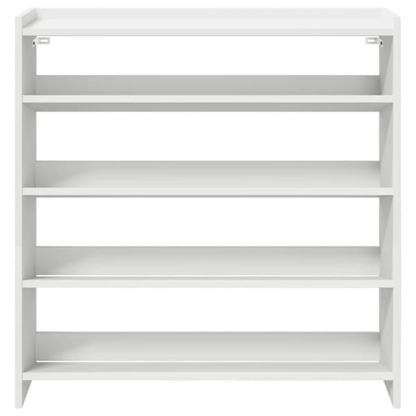 Skohylla vit 80x25x81 cm konstruerat trä
