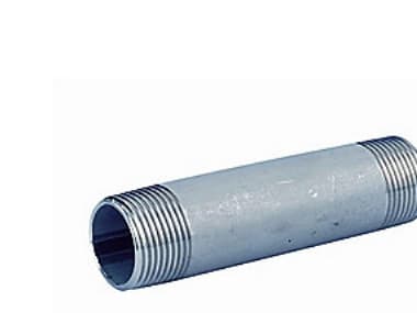 Nippaputki 1,1/2 x 40 Smsk - ruostumaton, Whitworth-putken kierre kartiomainen, AISI 316