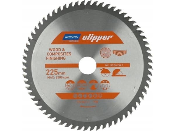 NORTON NORTON TARGET TOOL Saw 225mm x 30mm x 64z ATB TRÄ OCH SAMMANSÄTTNINGAR (2.6 / 1.6)