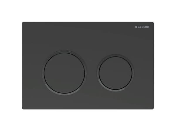 Geberit Omega20 - betjeningsplade til dobbeltskyl: sort matlakeret,