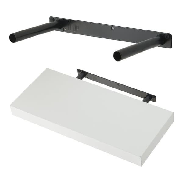 Vägghylla Stranda set om 2 vit 40x17x3,5 cm [en.casa]