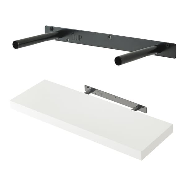 Vägghylla Stranda set om 3 vit 60x20x3,5 cm [en.casa]