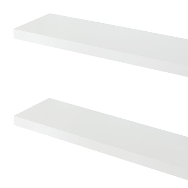 Vägghylla Stranda set om 3 vit 80x20x3,5 cm [en.casa]