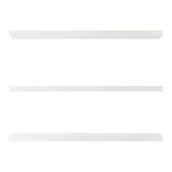 Vägghylla Stranda set om 3 vit 100x20x3,5 cm [en.casa]