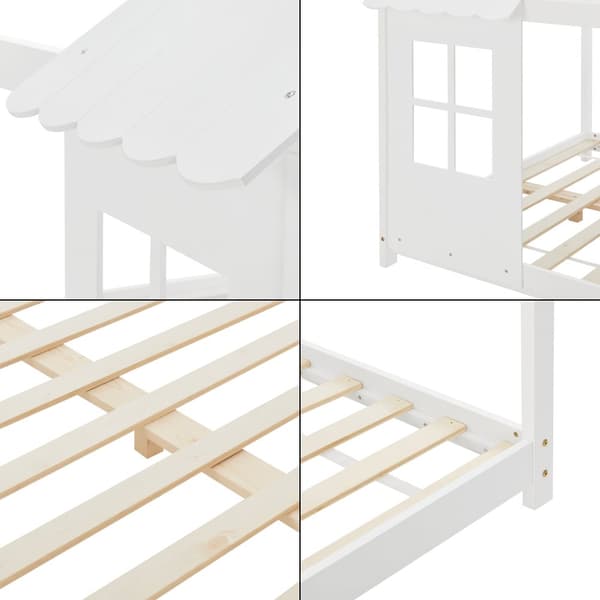 Juniorsäng Tostedt 200x120 cm furu vit [en.casa]