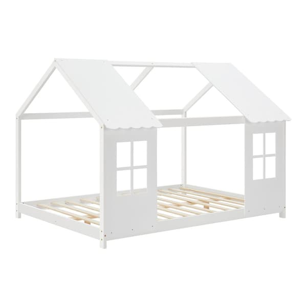 Juniorsäng Tostedt 200x120 cm furu vit [en.casa]