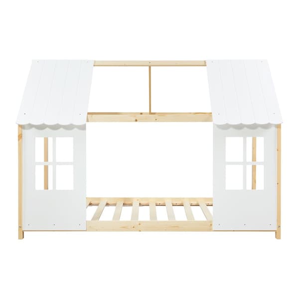 Juniorsäng Tostedt 200x90 cm furu vit trä [en.casa]