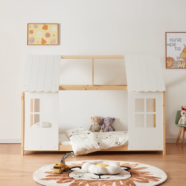 Juniorsäng Tostedt 200x90 cm furu vit trä [en.casa]