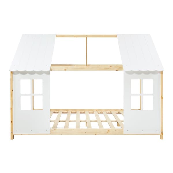 Juniorsäng Tostedt 200x140 cm furu vit trä [en.casa]