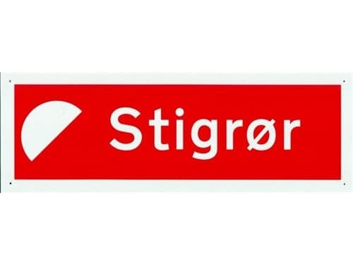 Falck skilt stigrør 148x420 mm - Skilt plast, stigrør piktogram