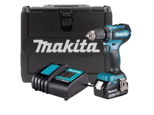 Batteridrevet boremaskin MAKITA DDF485SF, 18 V, 3,0 Ah Li-ion, 50/27 Nm