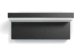Wall LED outdoor light PHILIPS Bustan, IP44, 9W, 4000K, 1000lm, anthracite color