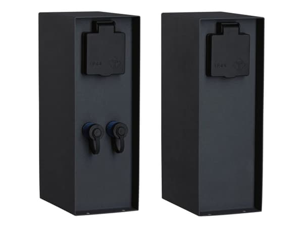 Seinävalaisin Paulmann ulkotilojen tehopylväs RIO 2GN. 24V Plug &amp; Shine + 2GN. 230V IP44 ruostumatonta terästä antrasiittia