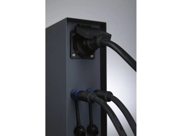 Seinävalaisin Paulmann ulkotilojen tehopylväs RIO 2GN. 24V Plug &amp; Shine + 2GN. 230V IP44 ruostumatonta terästä antrasiittia