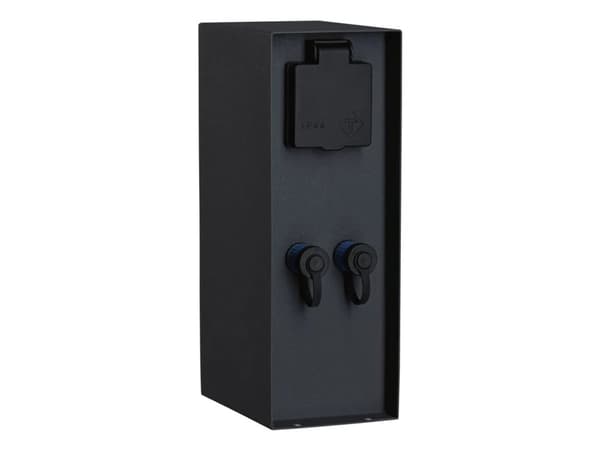 Seinävalaisin Paulmann ulkotilojen tehopylväs RIO 2GN. 24V Plug &amp; Shine + 2GN. 230V IP44 ruostumatonta terästä antrasiittia
