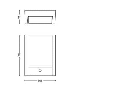 Philips myGarden 1646193P3, Väggbelysning för utomhusbruk, Antracit, Vit, Gjuten aluminium, IP44, II, Ytmonterad