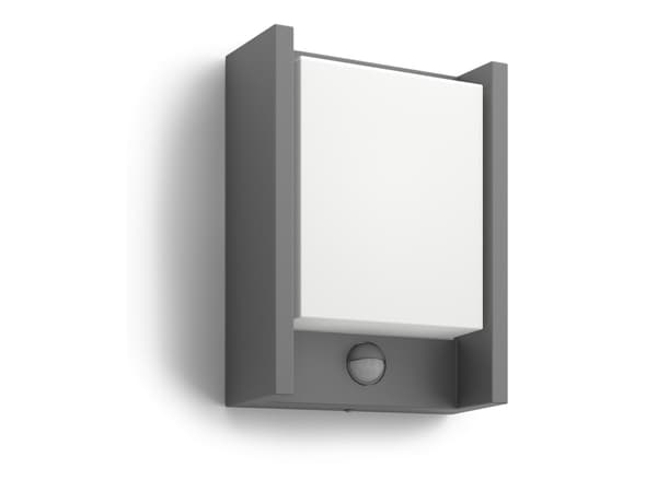 Philips myGarden 1646193P3, Väggbelysning för utomhusbruk, Antracit, Vit, Gjuten aluminium, IP44, II, Ytmonterad Antracit, Vit