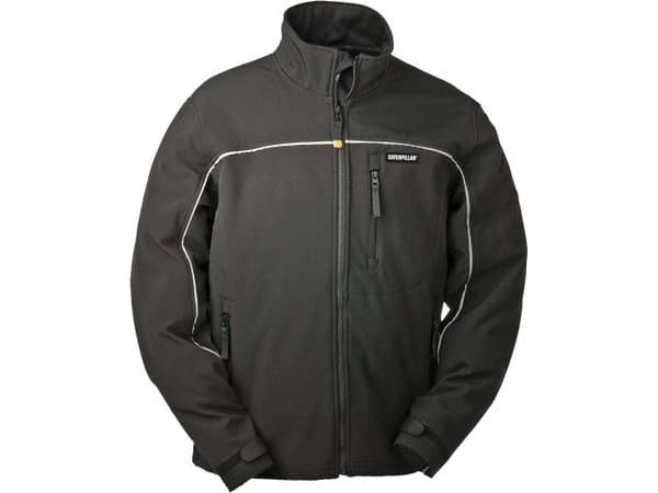 CAT Soft Shell, Hankoppling, Vuxen, Normal passform, Dragkedja, Polyester, Spandex, Svart