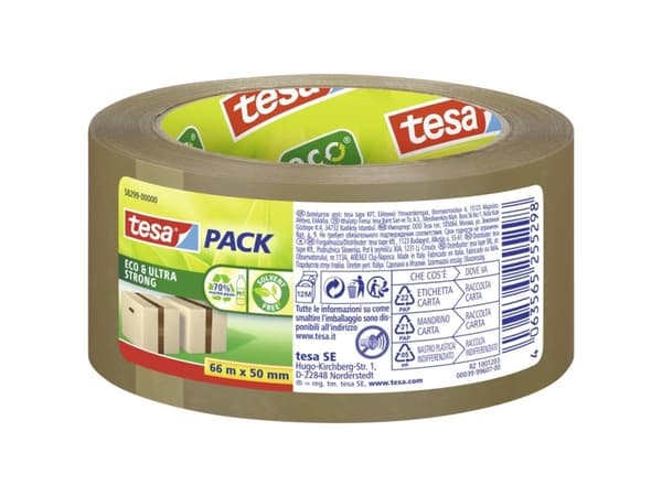 TESA 58299-00000-00-00, Beige, polyeteenitereftalaattifolio (PET), 100%, 66 m, 50 mm, 1 kpl