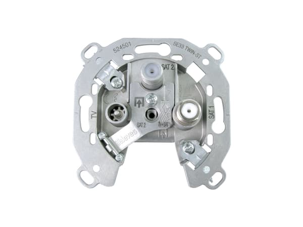 Televes 524501, SAT + TV + radio, 1 dB, Metallisk, 0.5 A, 70 mm, 36 mm Metallisk