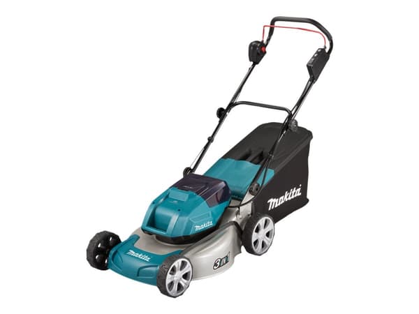 Makita Twin DLM460PT2 - Gressklipper - trådløs - 18 V - 5 Ah - 2 batterier - 2500-3300 rpm - 46 cm - 25.3 kg