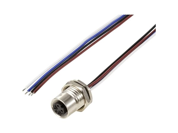 TRU COMPONENTS TC-12833048 Anturin/toimilaitteen uppoasennusholkki M12 Napaluku (RJ): 4 0,5 m 1 kpl 1 kpl