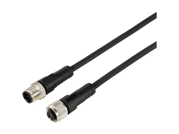 TRU COMPONENTS TC-12833012 Anturitoimilaitteen jatkojohto M12 Navan numero (RJ): 4 Suora pistoke suorassa liitännässä 5 m 1 kpl 1 kpl