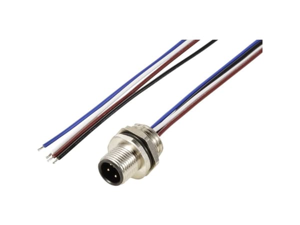 TRU COMPONENTS TC-12833040 Anturi/toimilaitteen uppoasennusliitin M12 Nastojen lukumäärä (RJ): 4 0,5 m 1 kpl 1 kpl