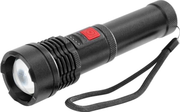 Orno käsisalamavalo LED COB 12W, jossa on zoom-toiminto ja 2200 mAh ladattava akku