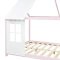 Miniatyrbild 6 av 7: Juniorsäng Tostedt 200x140 cm furu vit rosa [en.casa]