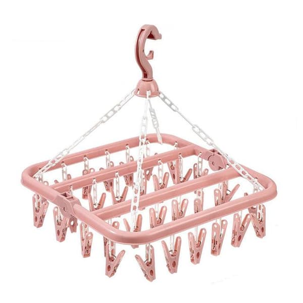 Plast sammenfoldelig tørretumbler - pink
