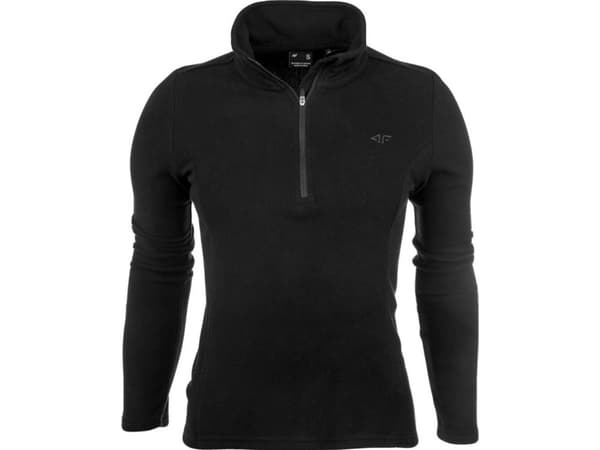 4f Fleecetröja för kvinnor 4F F031 djupsvart 4FAW23UFLEF031 20S L