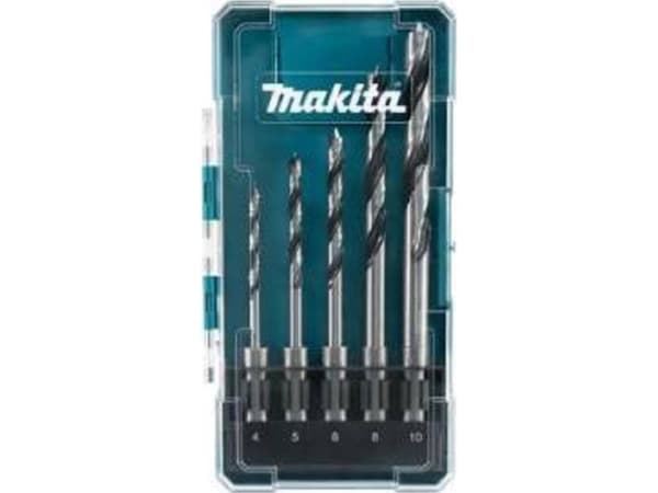 Makita - Borrsats - för trä - 5 delar - 5 mm, 6 mm, 8 mm, 10 mm, 4 mm - SDS-plus - längd: 105 mm, 123 mm, 116 mm, 163 mm, 147 mm