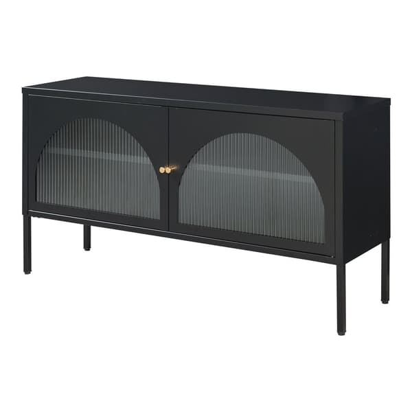 Tv-bänk Karlskrona 115x35x64 cm stål [en.casa]